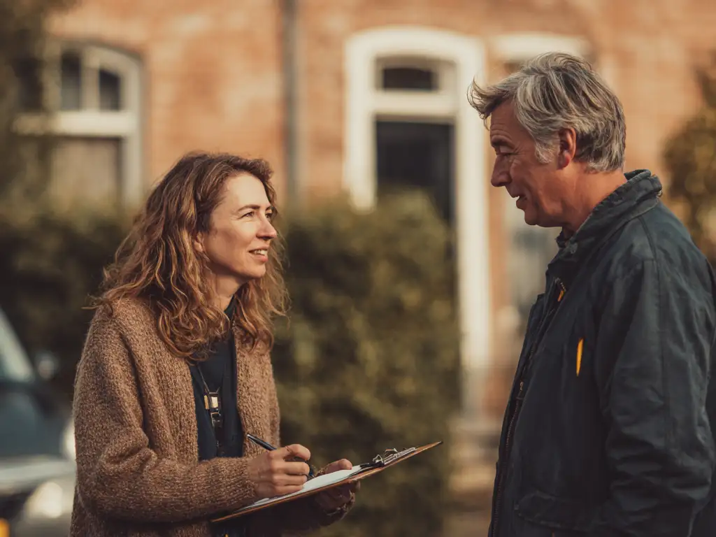Field work to talk to customers about energy and utility sector
